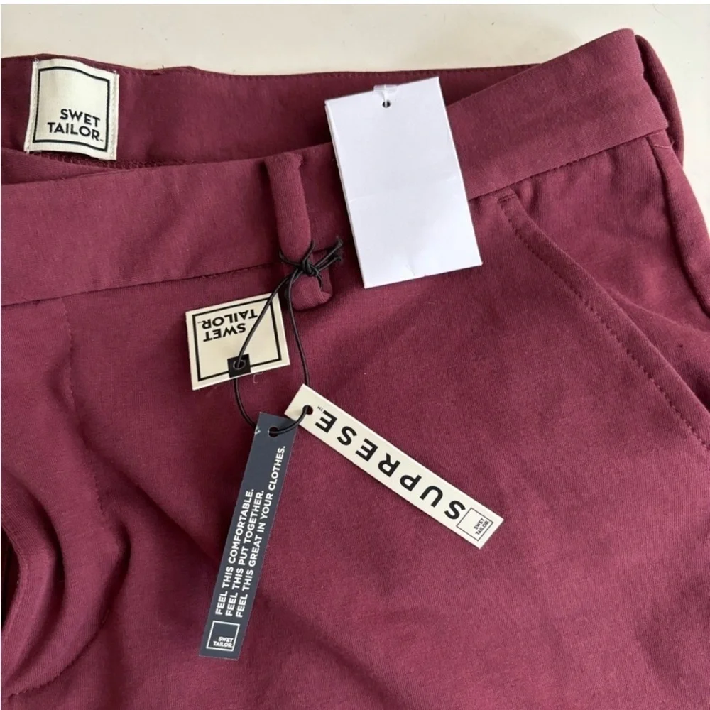 Swet Tailor Men’s 9” Everyday Chino Short Oxblood Red Size 34 New